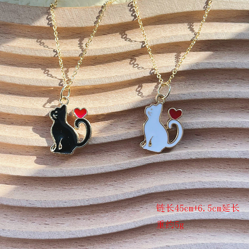 Alloy Drop Oil Love Cat Earrings (Minimo de Compra 2) MIC-PingH035