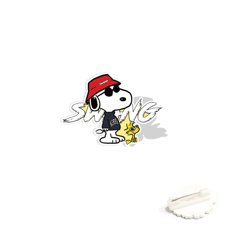 Acrylic cartoon cute Snoopy brooch (Minimo de compra 2) MYA-WeiJ011