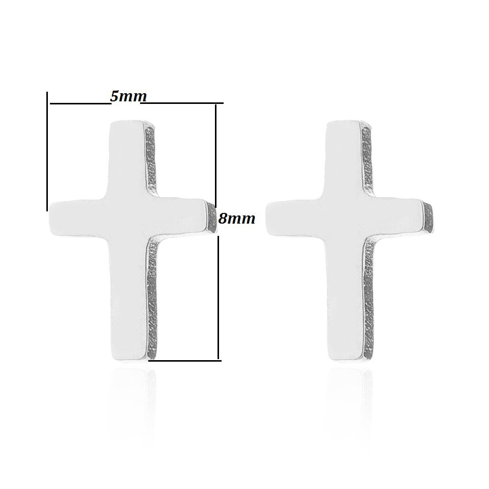 Stainless Steel Cross Earrings SS011