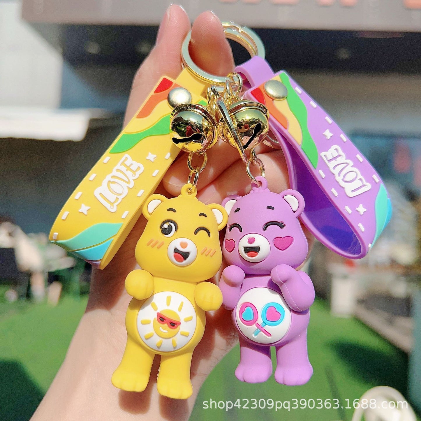 PVC cute cartoon love teddy bear keychain (Minimo de compra 2) MYA-WenC003