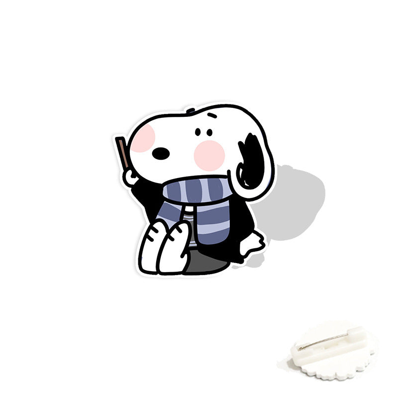 Acrylic cartoon cute Snoopy brooch (Minimo de compra 2) MYA-WeiJ005