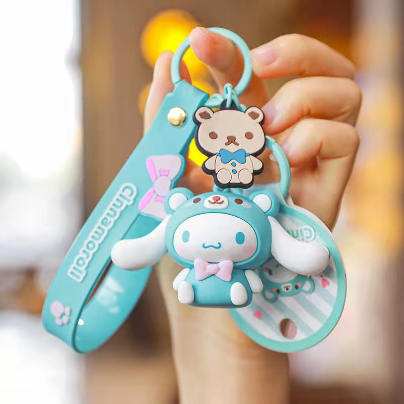 silicone cartoon doll keychain Yid008