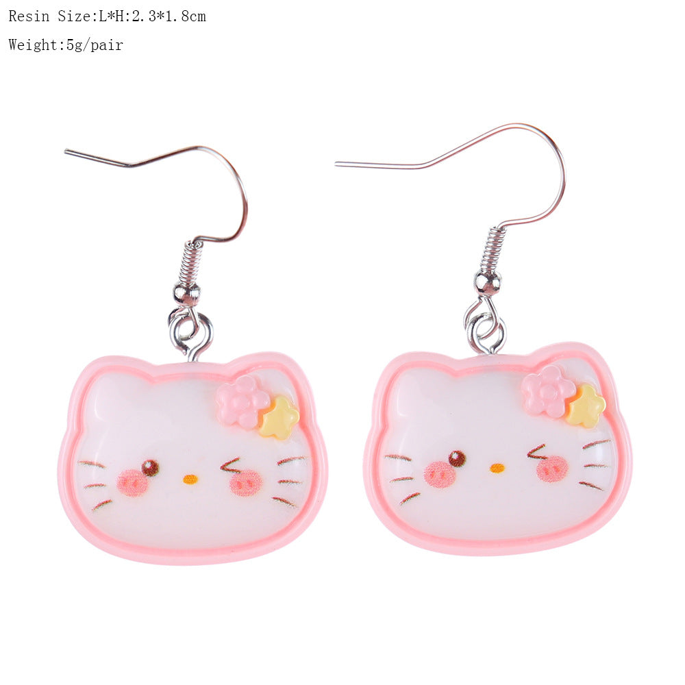 Alloy Little Rabbit Dog Earrings MYA-NiQ048