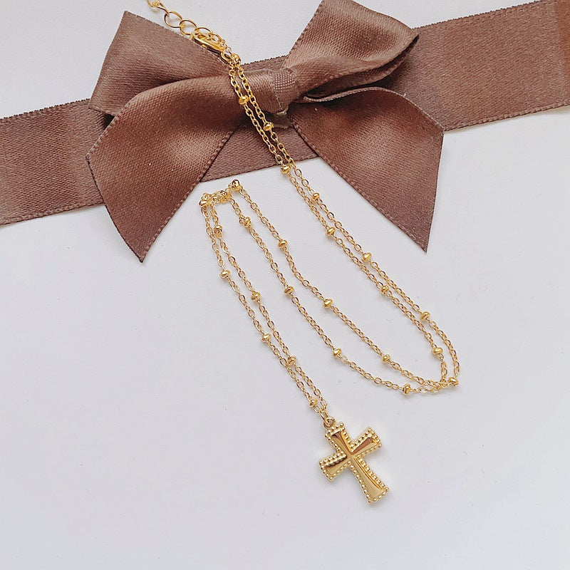 Titanium Steel Cross Necklace MIC-YaR001