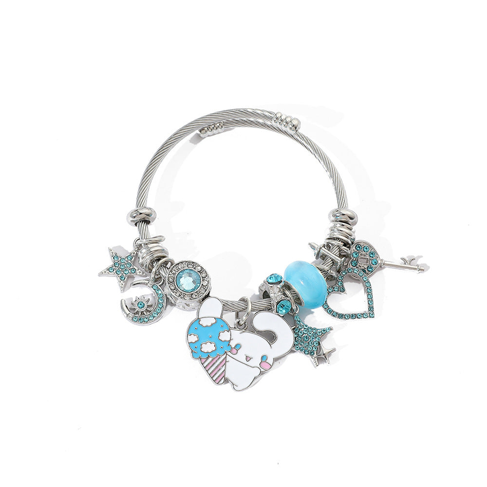 Alloy Cartoon Little White Rabbit Love Bracelet (Minimo de Compra 5) MYA-ZhuoX031