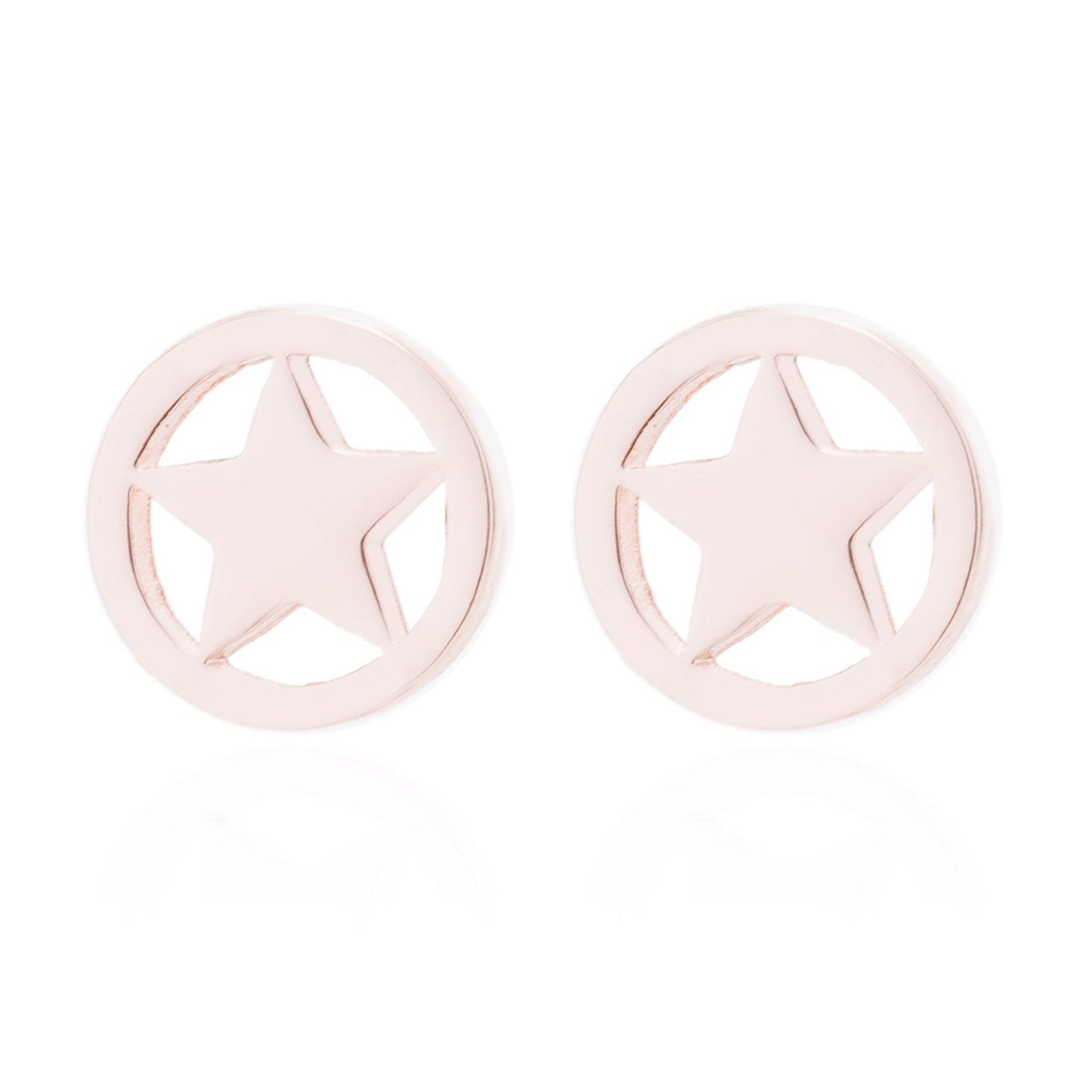 Stainless Steel Pentagram Earrings SS025