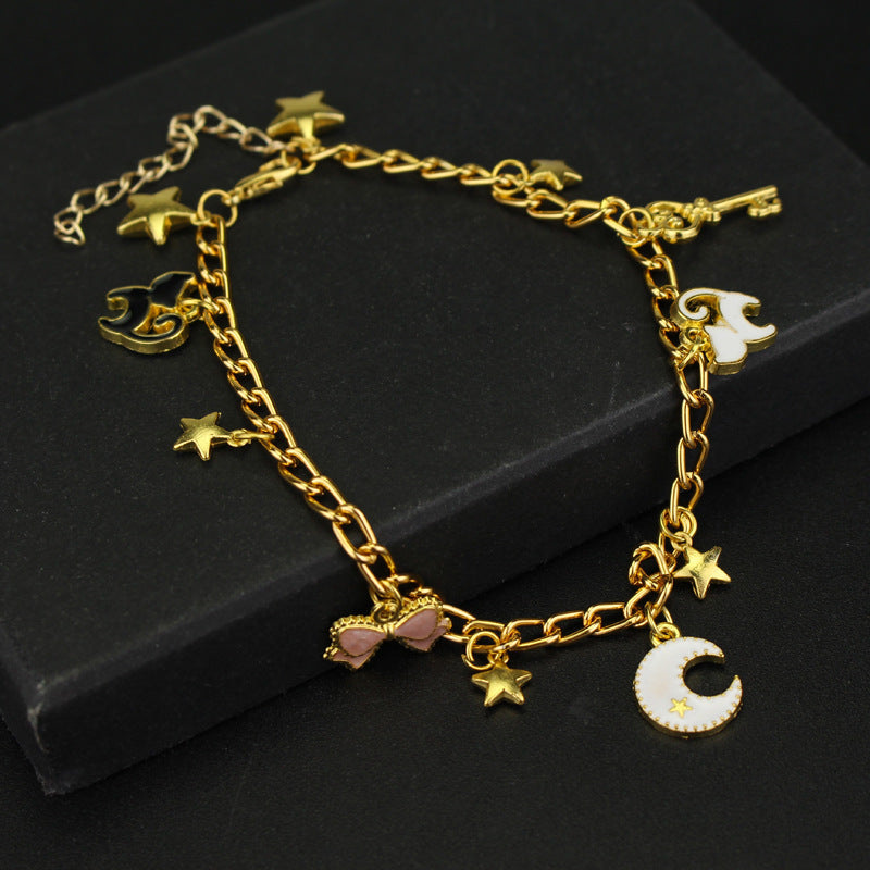 Alloy Beauty Girl Warrior Guardian Star Bracelet MIC-AiWen002