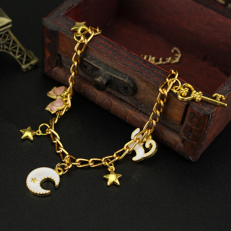 Alloy Beauty Girl Warrior Guardian Star Bracelet MIC-AiWen002