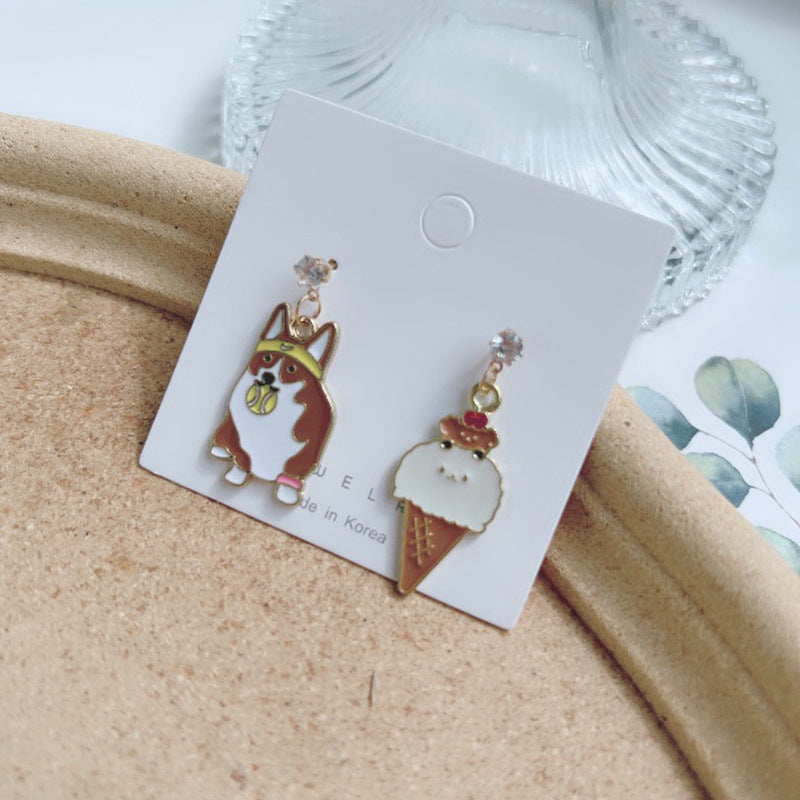 Alloy Dog Panda Rabbit Earrings MIC-FanQ021