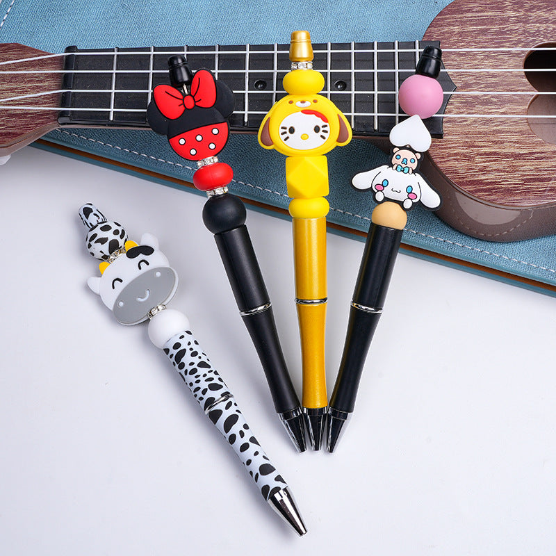 20PCS Cartoon Colorful Cow Silicone Bead Pen HeXing001