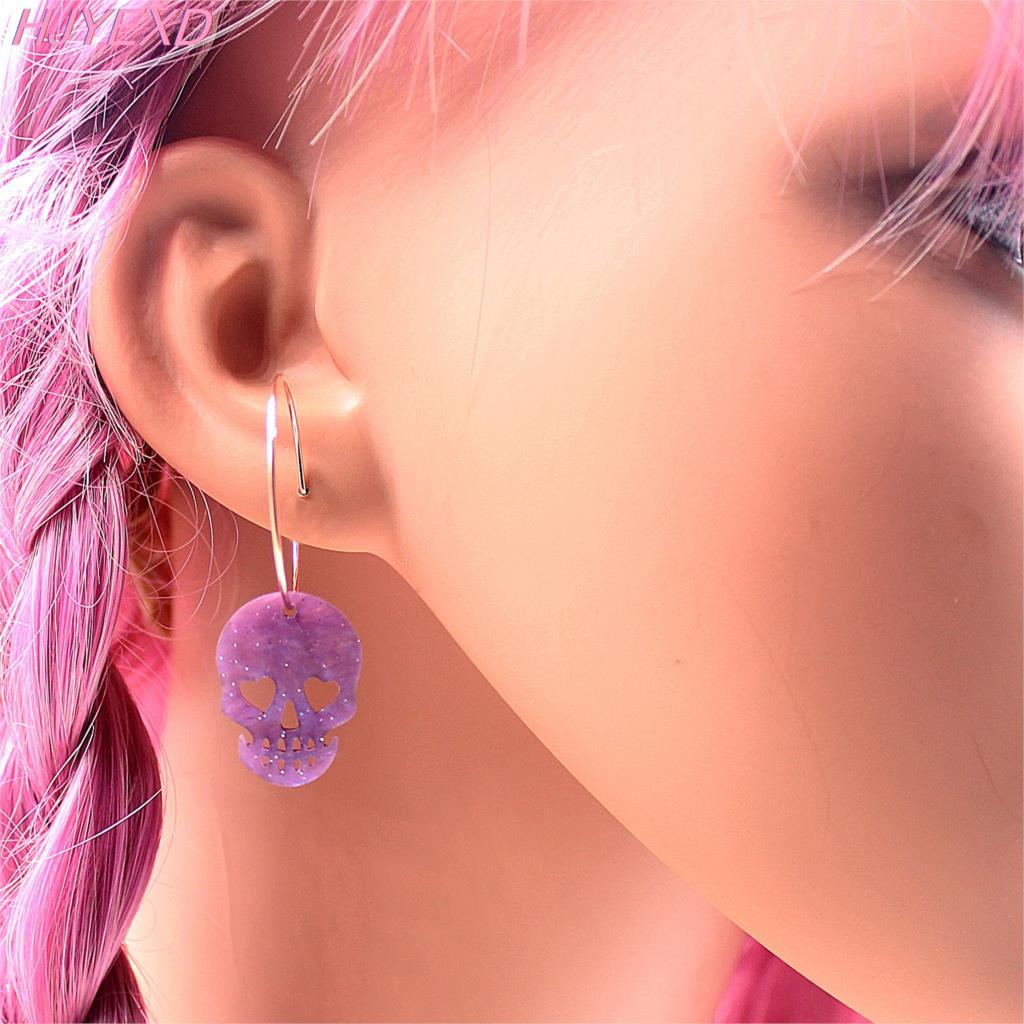 Acrylic skull earrings Minimo de compra 5 MIC-XiaoY005