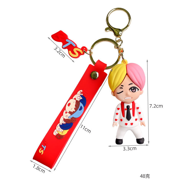 PVC bulletproof youth team keychain MIC-FeiR001