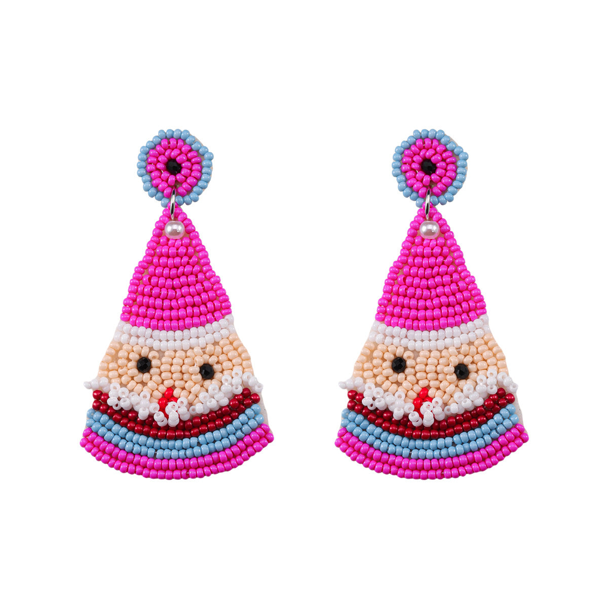 Alloy Pink Christmas Tree Earrings (Minimo de Compra 2) MYA-DWKM001