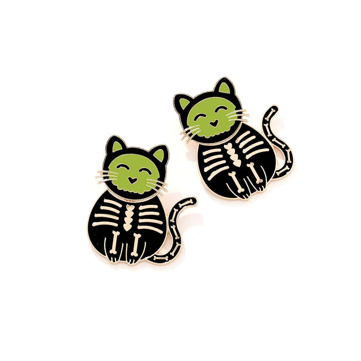 Alloy Halloween kitten earrings MIC-ManY076