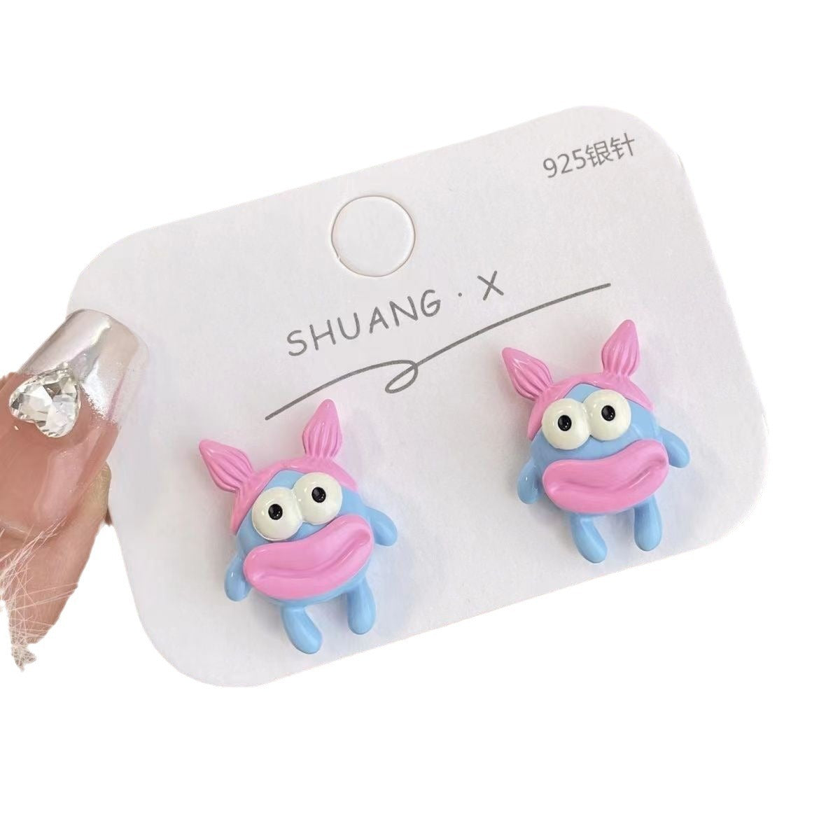 Resin Sausage Mouth Ugly Cute Earrings (Minimo de Compra 2) MIC-JinK002