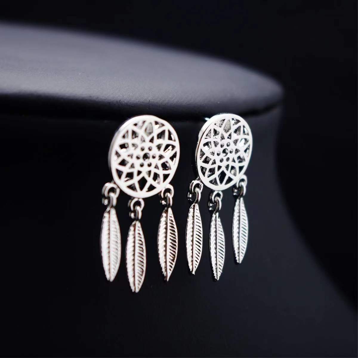 Dream Catcher Fashion Feather Crystal EarringsMinimo de compra 2 MIC-XZS003