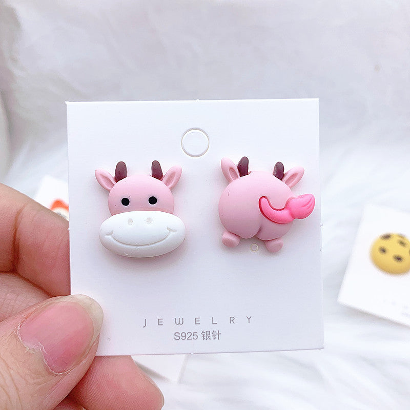 Resin cartoon small animal earrings  (Minimo de Compra 2) MIC-ShiJ002