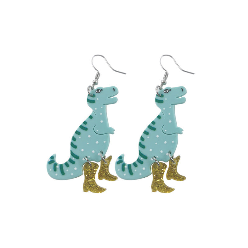 Acrylic Dinosaur Boots Earrings (Minimo de Compra 2) MIC-QingM023