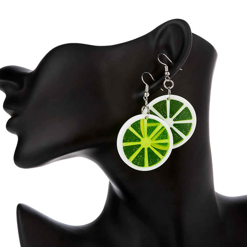 Resin simulated lemon slice earrings (Minimo de Compra 2) MIC-YouY028