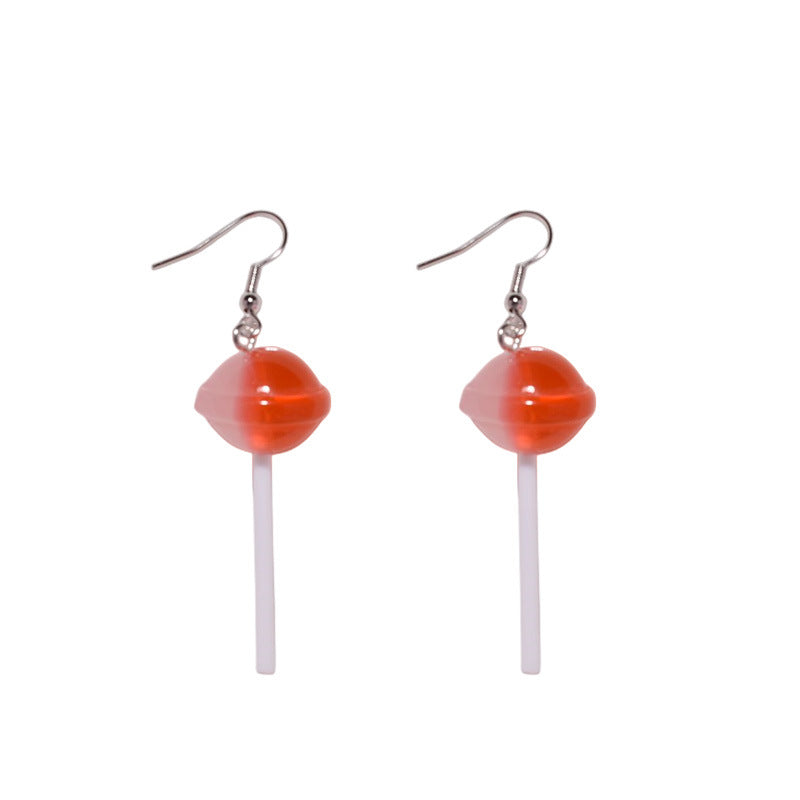 Resin round lollipop earrings MIC-XunT001