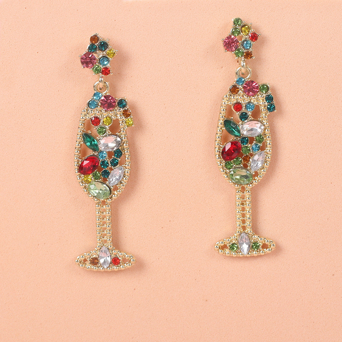 Alloy Fashion Wine Cup Earrings (Minimo de compra 5) MIC-YiRan004