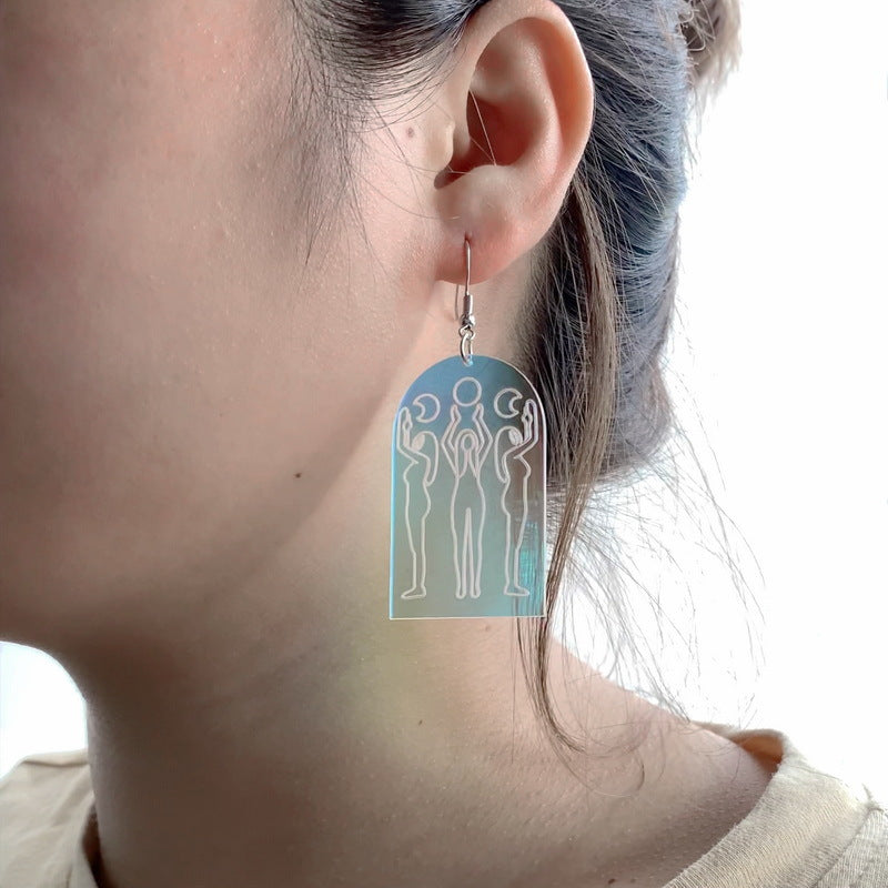 Acrylic Colorful Constellation Earrings MYA-XueP094