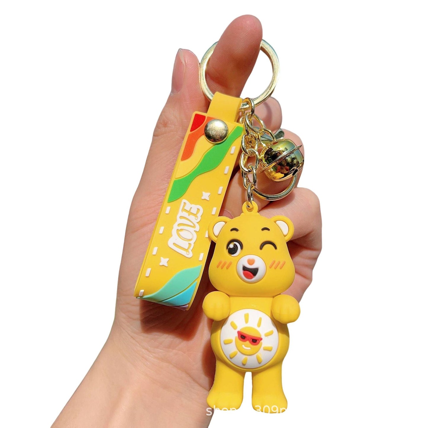 PVC cute cartoon love teddy bear keychain (Minimo de compra 2) MYA-WenC003