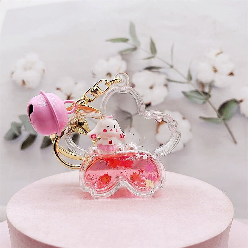 PVC cartoon floating oil keychain MYA-DMF014