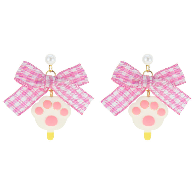 Resin Cat Claw Ice Cream Earrings (Minimo de compra 2) MIC-TQL010