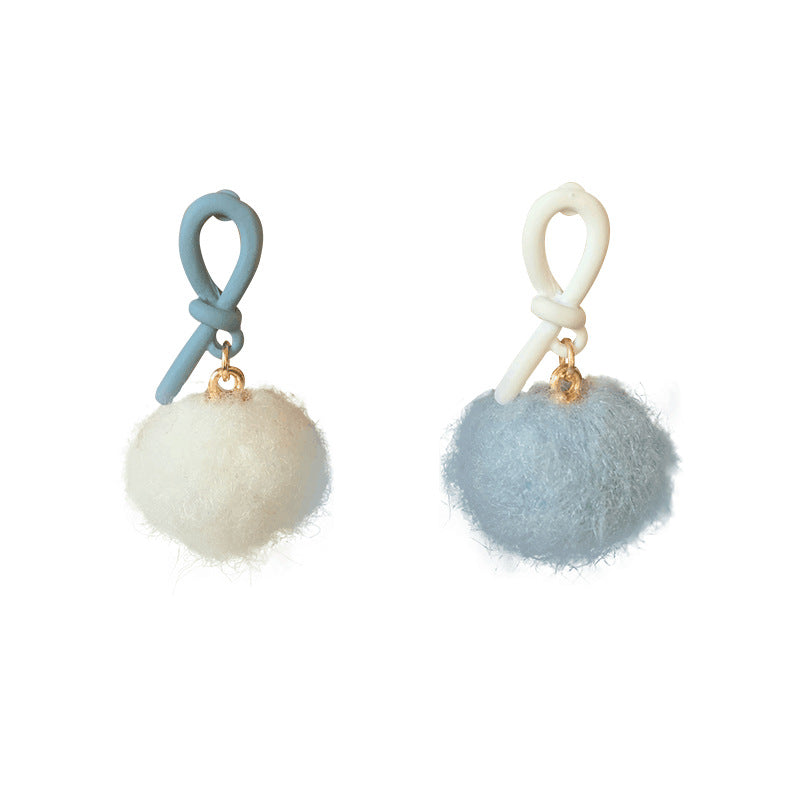 Alloy Cute Plush Ball Earrings (Minimo de Compra 2) MIC-QingE011