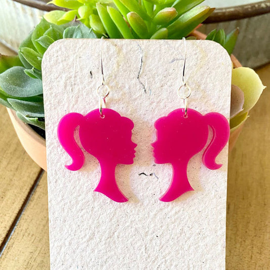 Acrylic Love Human Head Earrings (Minimo de Compra 12) MIC-QiuS007