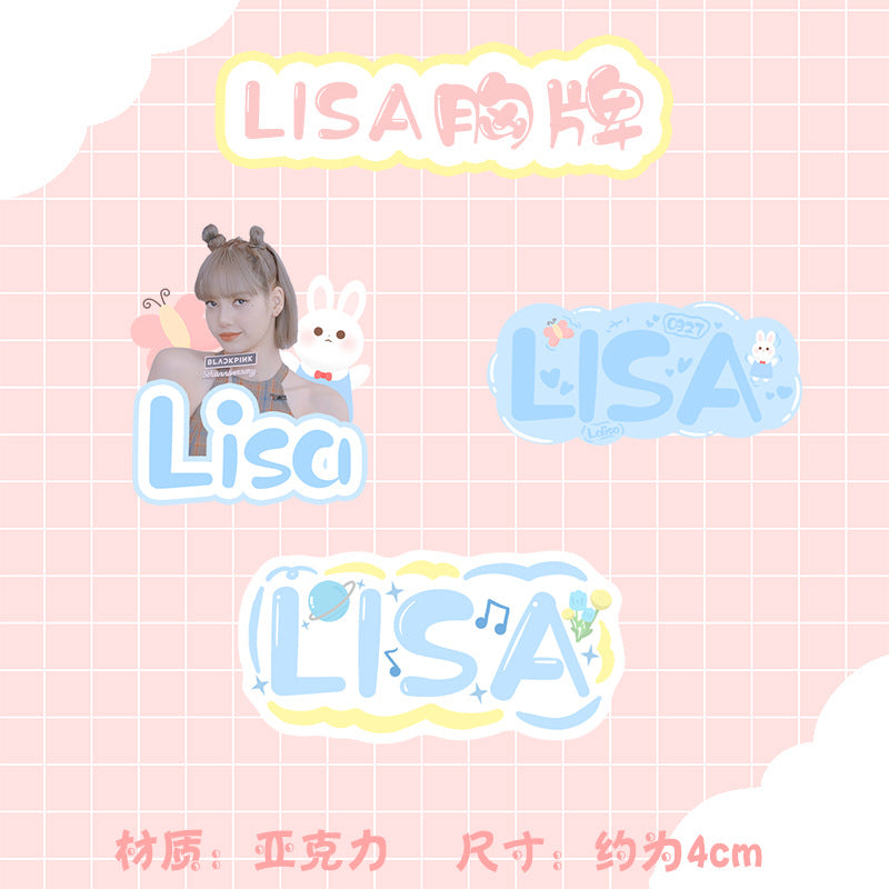 Acrylic Lisa brooch  (Minimo de compra 2) MIC-XiaoJ002