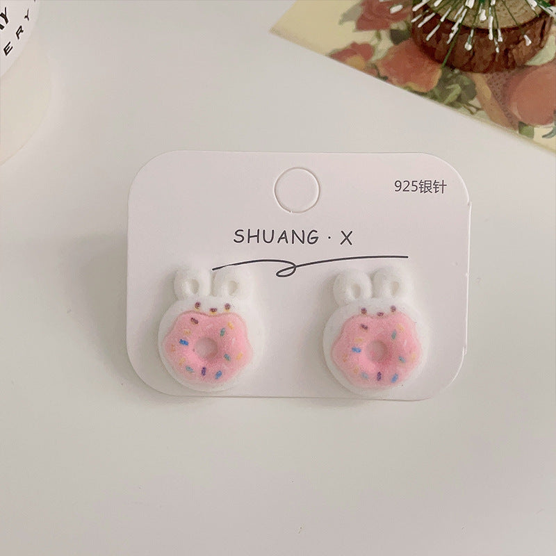 Acrylic flocked cute earrings (Minimo de Compra 2) MYA-ShuangX032