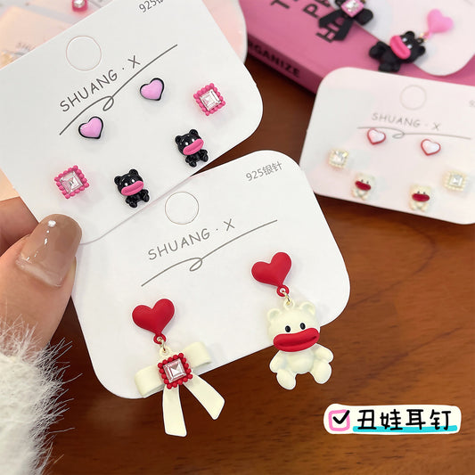 Acrylic Sausage Mouth Ugly and Cute Funny Earrings (Minimo de Compra 2) MIC-ShuangX034