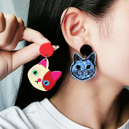 Acrylic cartoon cat earrings (Minimo de Compra 2) MIC-DuA041