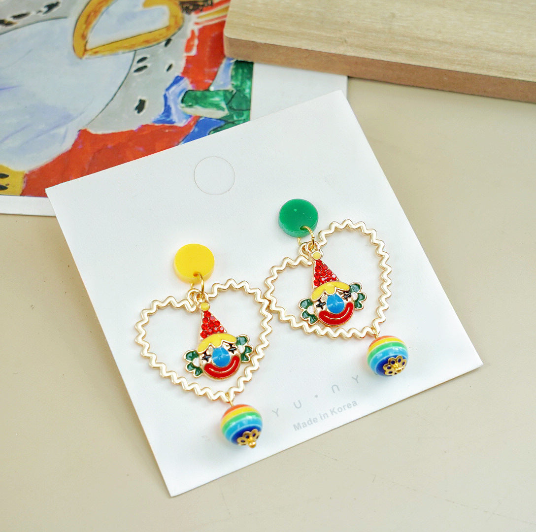 Alloy Little Prince and Rose Earrings MIC-XNWE014