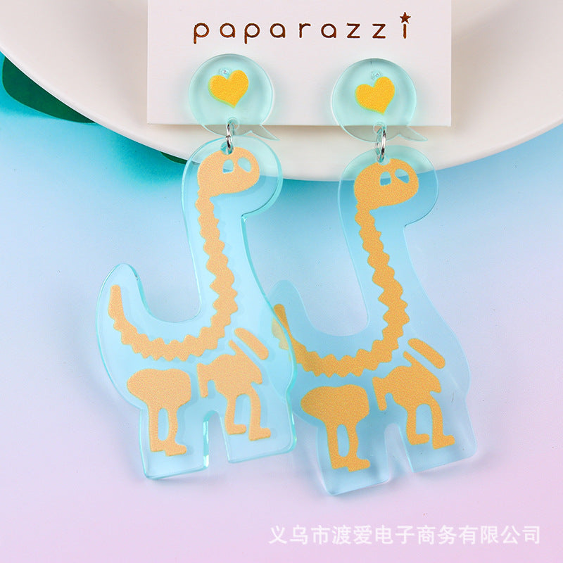 Acrylic dinosaur robot earrings (Minimo de Compra 2) MIC-DuA039