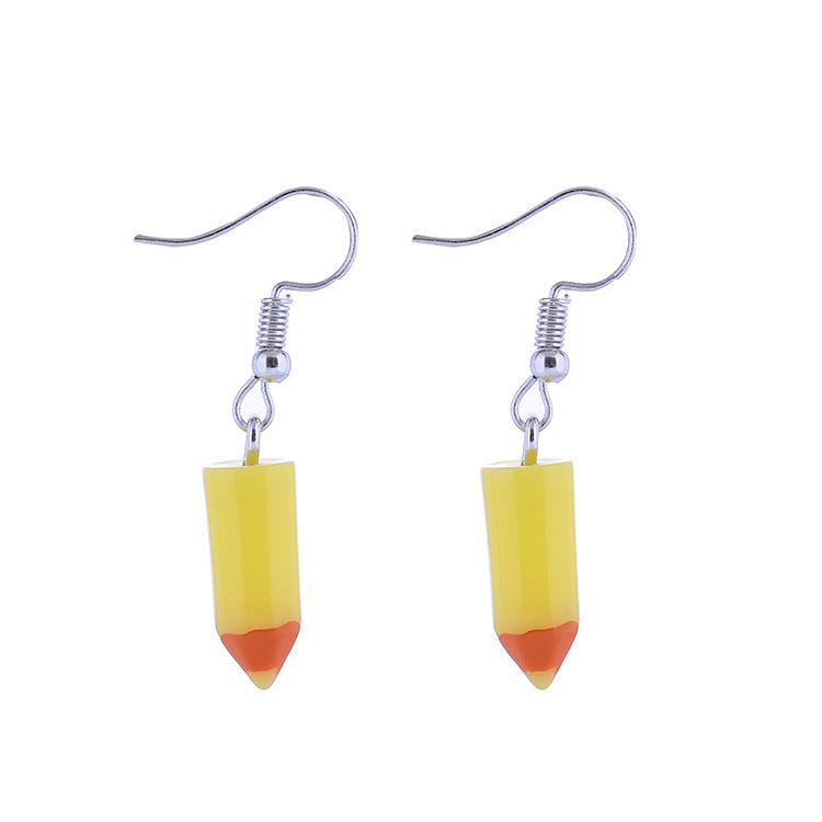 Resin cute small pencil earrings (Minimo de Compra 2) MIC-ChouT027