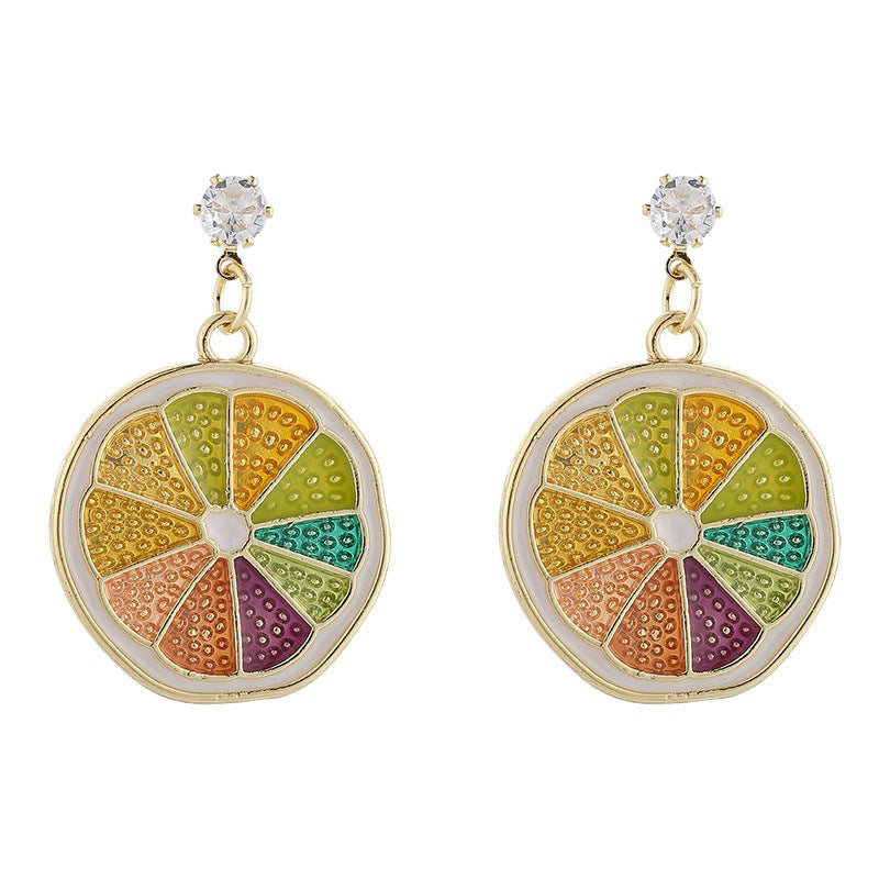 Alloy Fresh Lemon Earrings MIC-YiY008