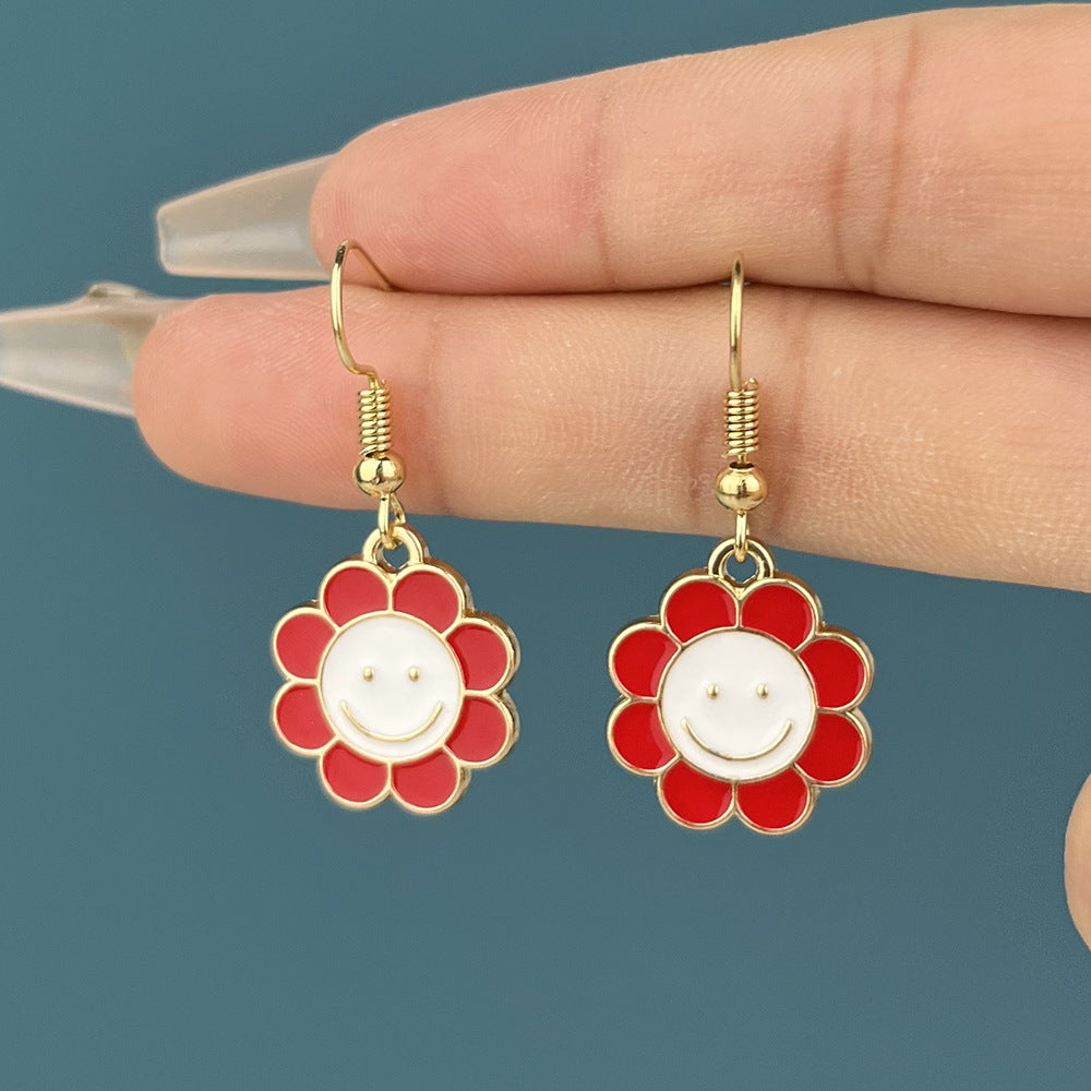 Acrylic Sunflower Earrings (Minimo de compra 2) MIC-YiD034