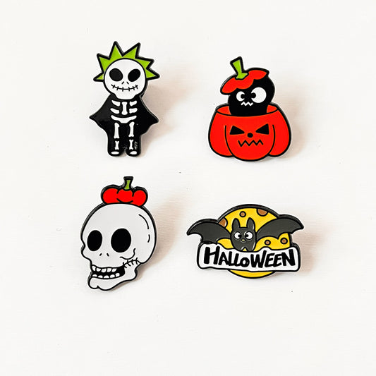 Alloy pumpkin skull crest brooch (Minimo de compra 6) MIC-ShengM004