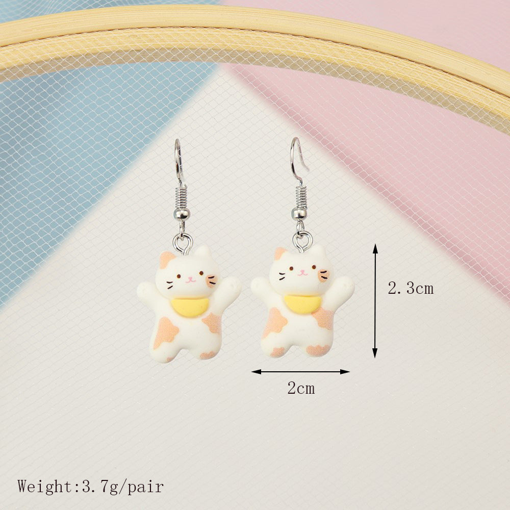 Alloy cartoon animal rabbit elephant earrings MIC-NiQ028