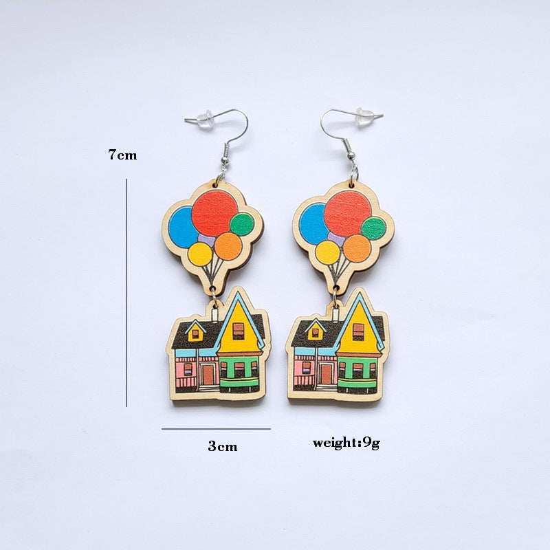 Acrylic colorful balloon earrings MIC-XueP021