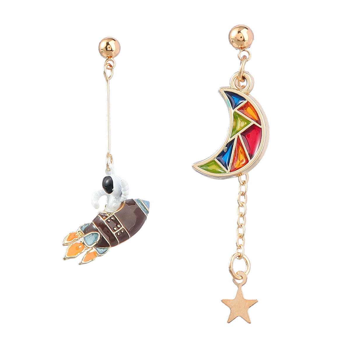 Alloy astronaut spacecraft earrings MIC-JiuL007