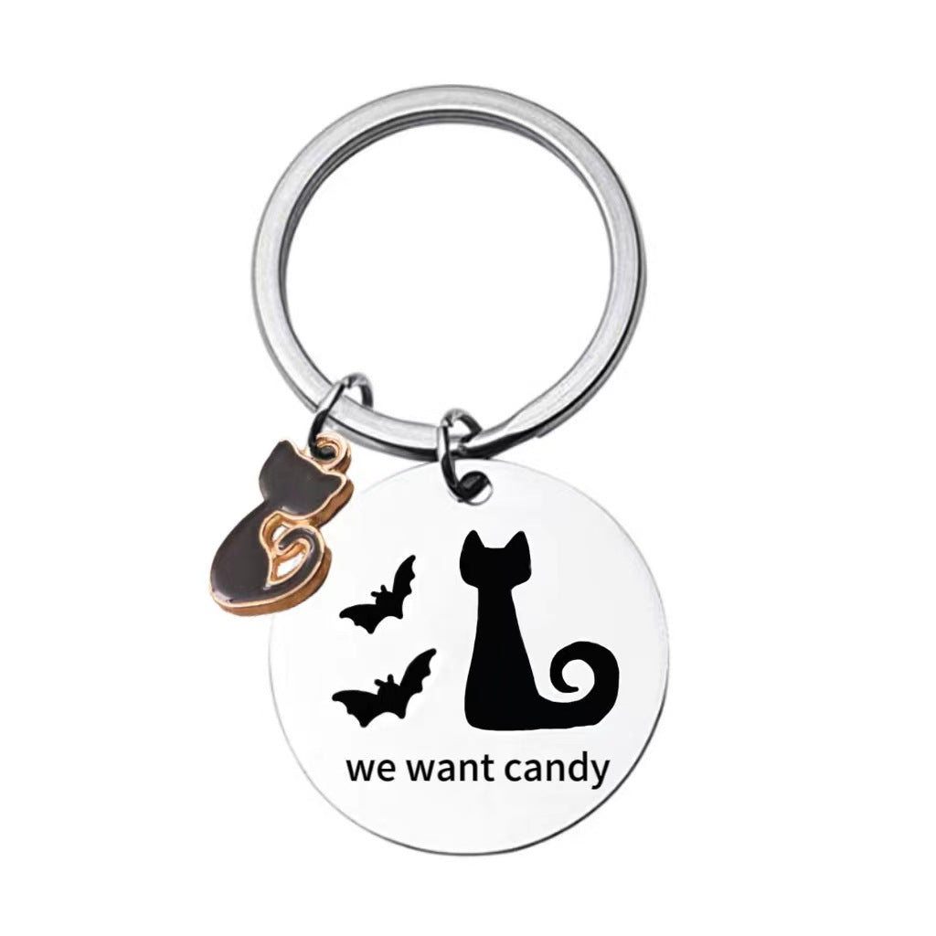 Stainless steel Halloween series keychain MYA-XinJ006