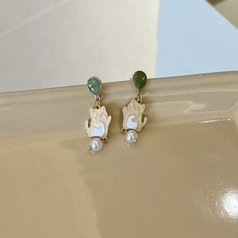 Alloy Drip Oil Pearl Earrings (Minimo de compra 2) MYA-YBY040