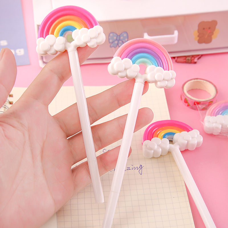 Ballpoint Pen Plastic Cute Rainbow Lollipop Neutral Pen YiGe035