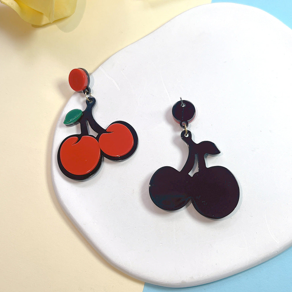 Acrylic New Trendy Cherry Earrings PinH009