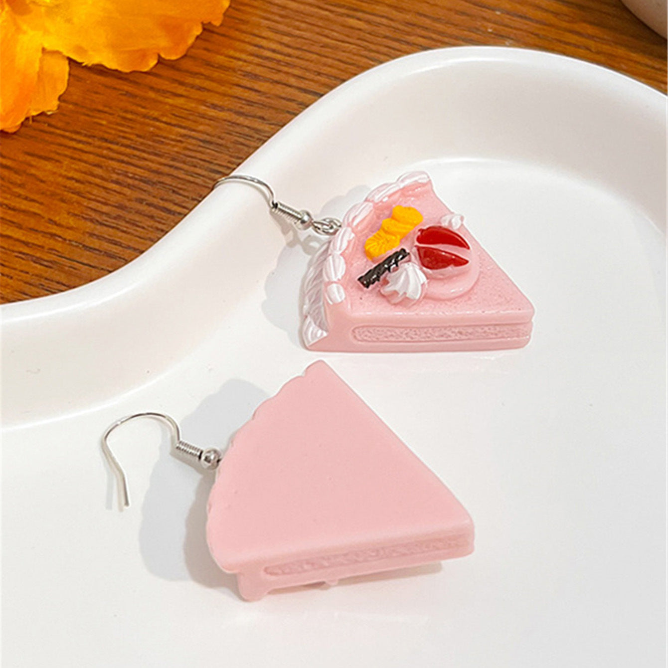 Acrylic Fruit Love Cake Earrings MIC-JianL017