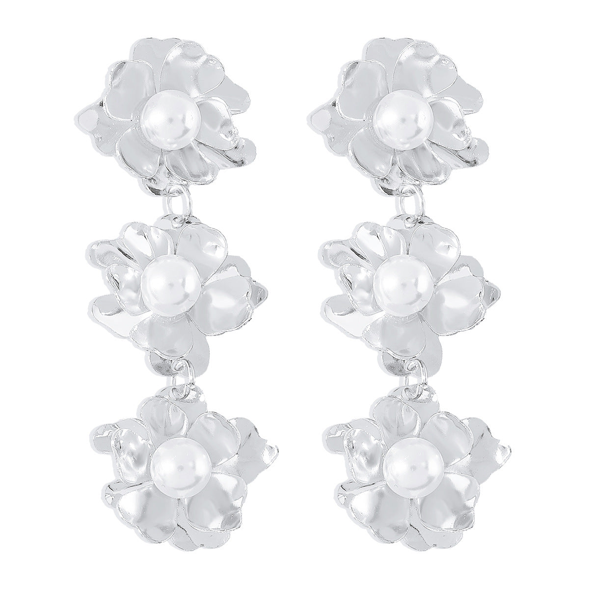 Metalic Flower Earrings MIC-QianD006